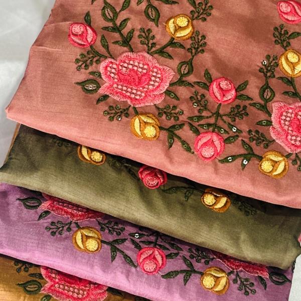 Unstitched silk salwar Suit for Women