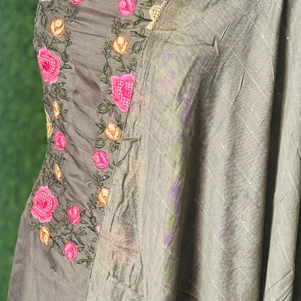 Unstitched silk salwar Suit for Women