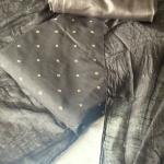Black coloured Unstitched Churidar Material