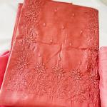 Unstitched churidar silk material