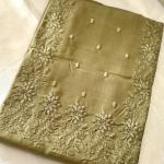 Unstitched churidar silk material