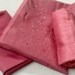 Unstitched churidar silk material