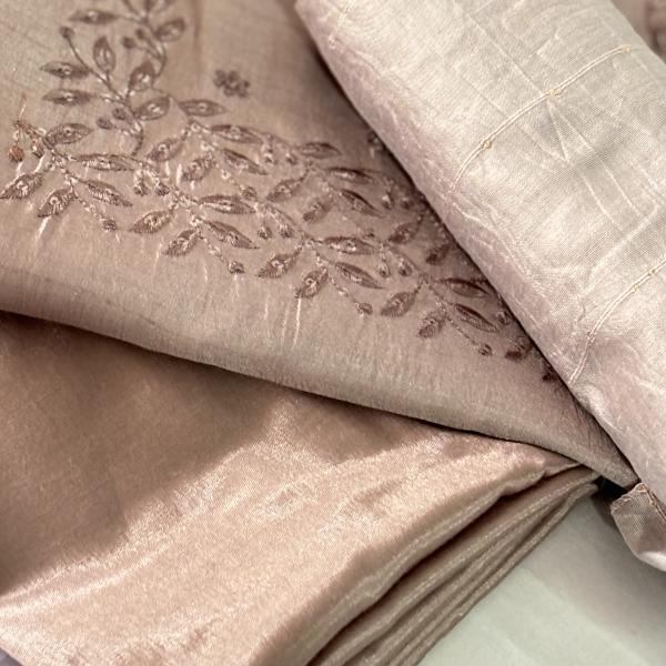 Unstitched churidar silk material