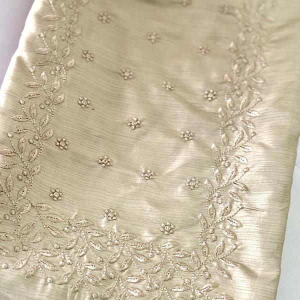 Unstitched churidar silk material