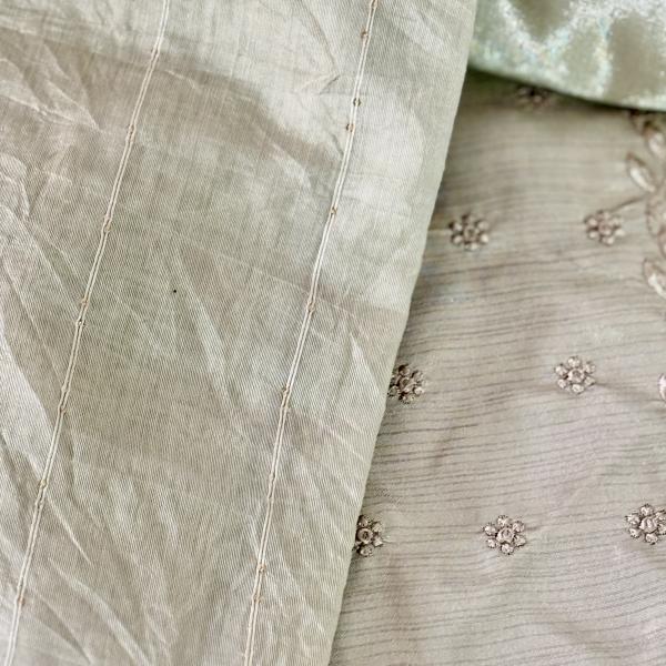 Unstitched churidar silk material