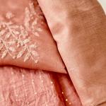 Unstitched churidar silk material