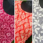 Pack of 3 Multi coloured Slitted Kurti Top for women