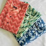Pack of 3 Multi coloured Slitted Kurti Top for women
