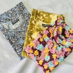 Pack of 3 Multi coloured Slitted Kurti Top for women