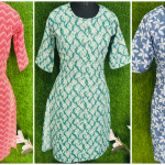 Pack of 3 Multi coloured Slitted Kurti Top for women