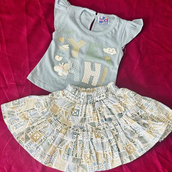 kid's casual wear Top-Skirt set