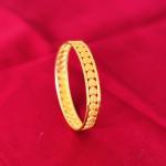 Gold plated filigree heart design bangle for women