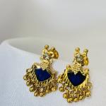 Gold Plate traditional Palakka jhumka earrings for women