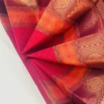 Pure Soft Silk saree with Rich borders and attached blouse piece