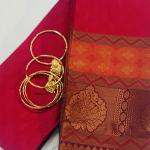 Pure Soft Silk saree with Rich borders and attached blouse piece