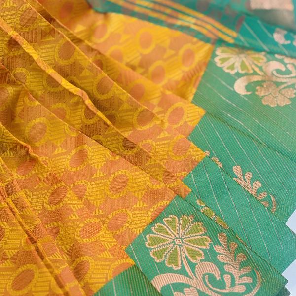 Pure Soft Silk saree with Rich borders and attached blouse piece