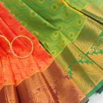 Pure Soft Silk saree with Rich borders and attached blouse piece