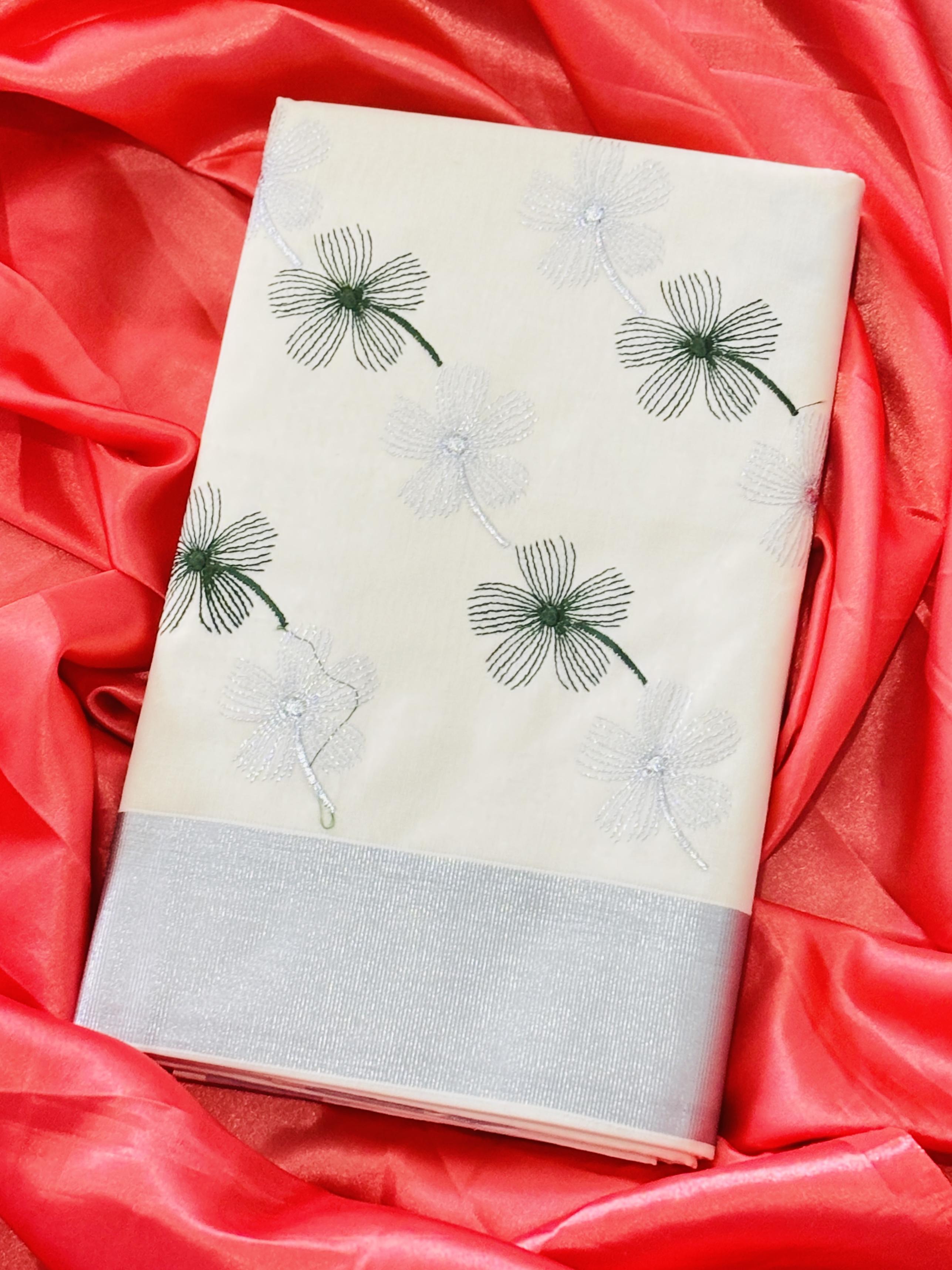 Kerala festival kasavu saree