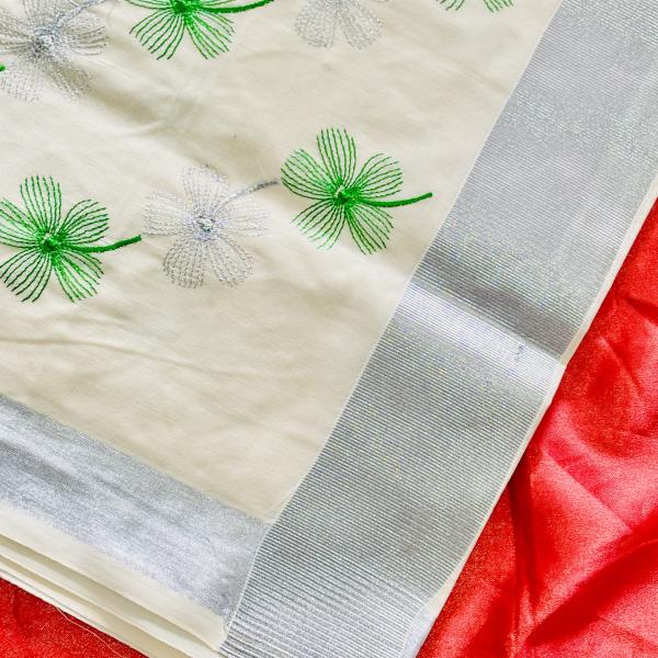 Kerala festival kasavu saree
