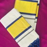 Kerala traditional KASAVU SETTU MUNDU(Half saree)