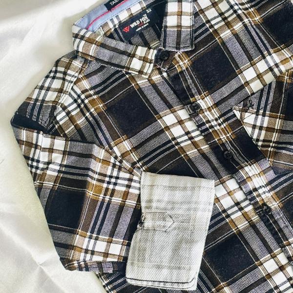 Full sleeve casual check shirts for kids